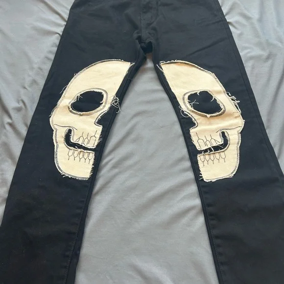 MNML Skull Jeans (LIKE NEW) - Picture 6 of 12